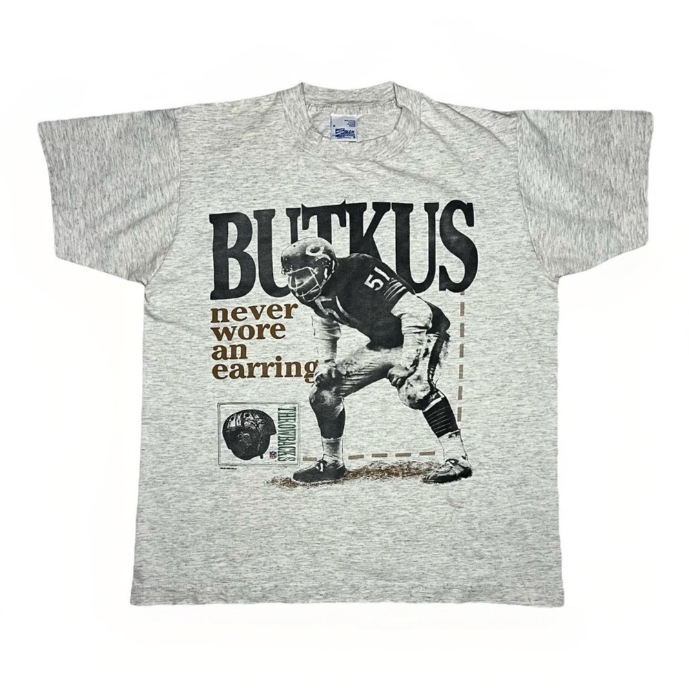 Vintage ‘93 Chicago Bears Dick Butkus Never Wore An Earring Single Stitch Size M